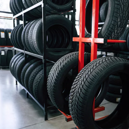 Tyre brands on display at Elite Brake & Mechanical Springvale tyre rack